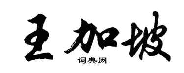 胡問遂王加坡行書個性簽名怎么寫