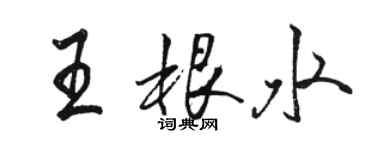 駱恆光王根水行書個性簽名怎么寫