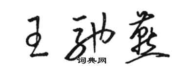 駱恆光王馳燕草書個性簽名怎么寫