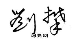 曾慶福劉攀草書個性簽名怎么寫