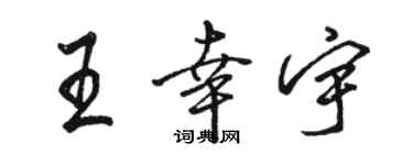 駱恆光王幸宇行書個性簽名怎么寫