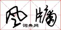 朱錫榮風牖草書怎么寫