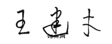 駱恆光王建才草書個性簽名怎么寫