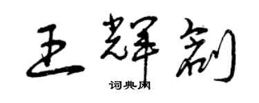 曾慶福王輝創草書個性簽名怎么寫