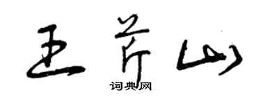 曾慶福王芹山草書個性簽名怎么寫