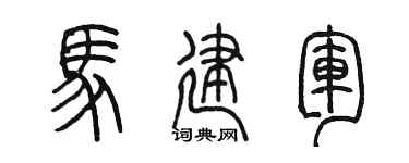 陳墨馬建軍篆書個性簽名怎么寫