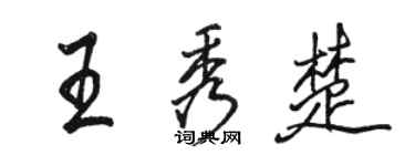 駱恆光王秀楚行書個性簽名怎么寫