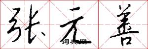 張元善怎么寫好看