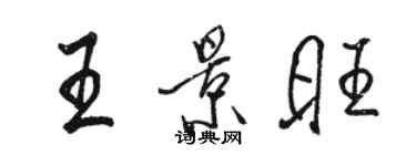 駱恆光王景旺行書個性簽名怎么寫