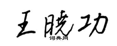 王正良王曉功行書個性簽名怎么寫