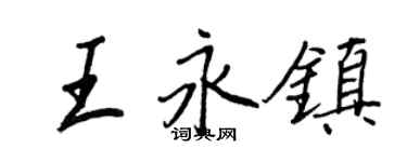 王正良王永鎮行書個性簽名怎么寫