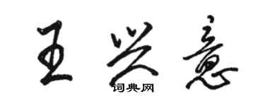 駱恆光王興意行書個性簽名怎么寫