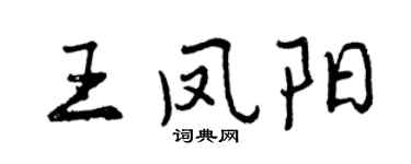 曾慶福王鳳陽行書個性簽名怎么寫