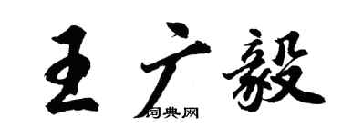 胡問遂王廣毅行書個性簽名怎么寫