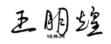 曾慶福王朋煌草書個性簽名怎么寫