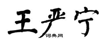 翁闓運王嚴寧楷書個性簽名怎么寫