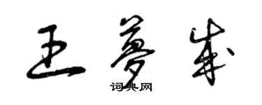 曾慶福王夢成草書個性簽名怎么寫