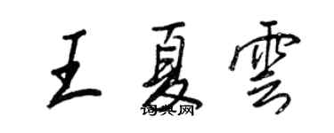 王正良王夏雲行書個性簽名怎么寫
