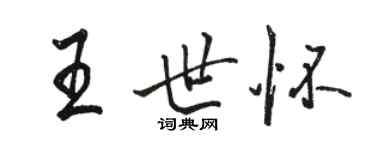 駱恆光王世懷行書個性簽名怎么寫