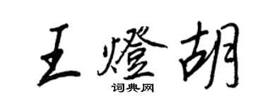 王正良王燈胡行書個性簽名怎么寫