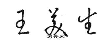 駱恆光王美生草書個性簽名怎么寫