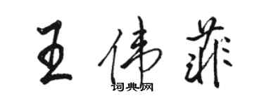 駱恆光王偉菲行書個性簽名怎么寫