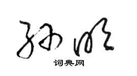 駱恆光孫明草書個性簽名怎么寫