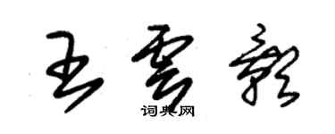 朱錫榮王雲影草書個性簽名怎么寫