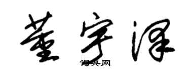 朱錫榮董宇澤草書個性簽名怎么寫