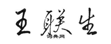 駱恆光王聯生行書個性簽名怎么寫