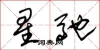 朱錫榮星馳草書怎么寫