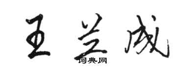 駱恆光王蘭成行書個性簽名怎么寫