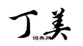 胡問遂丁美行書個性簽名怎么寫
