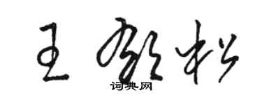 駱恆光王郁松草書個性簽名怎么寫