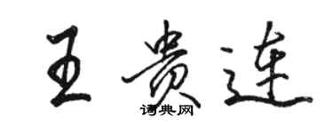 駱恆光王貴連行書個性簽名怎么寫