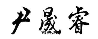 胡問遂尹晟睿行書個性簽名怎么寫