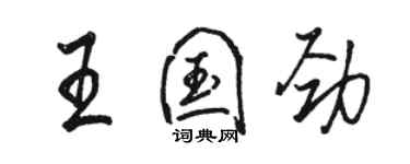 駱恆光王國勁行書個性簽名怎么寫