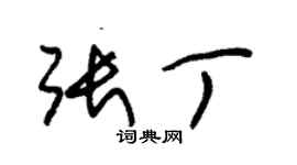 朱錫榮張丁草書個性簽名怎么寫