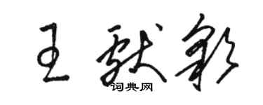 駱恆光王獻彩草書個性簽名怎么寫