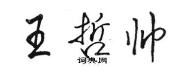 駱恆光王哲帥行書個性簽名怎么寫