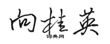 駱恆光向桂英行書個性簽名怎么寫