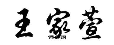 胡問遂王家萱行書個性簽名怎么寫
