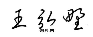 梁錦英王弘野草書個性簽名怎么寫