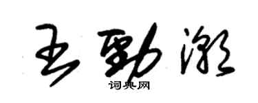 朱錫榮王勁潮草書個性簽名怎么寫