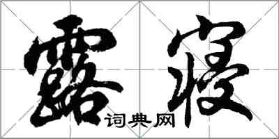 胡問遂露寢行書怎么寫