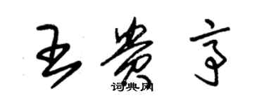 朱錫榮王貴亭草書個性簽名怎么寫