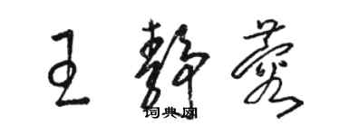 駱恆光王靜蓉草書個性簽名怎么寫