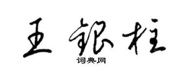 梁錦英王銀柱草書個性簽名怎么寫
