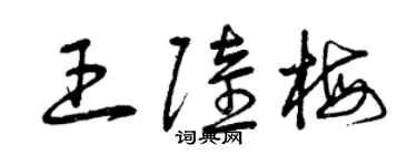 曾慶福王陸梅草書個性簽名怎么寫
