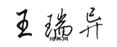 駱恆光王瑞異行書個性簽名怎么寫